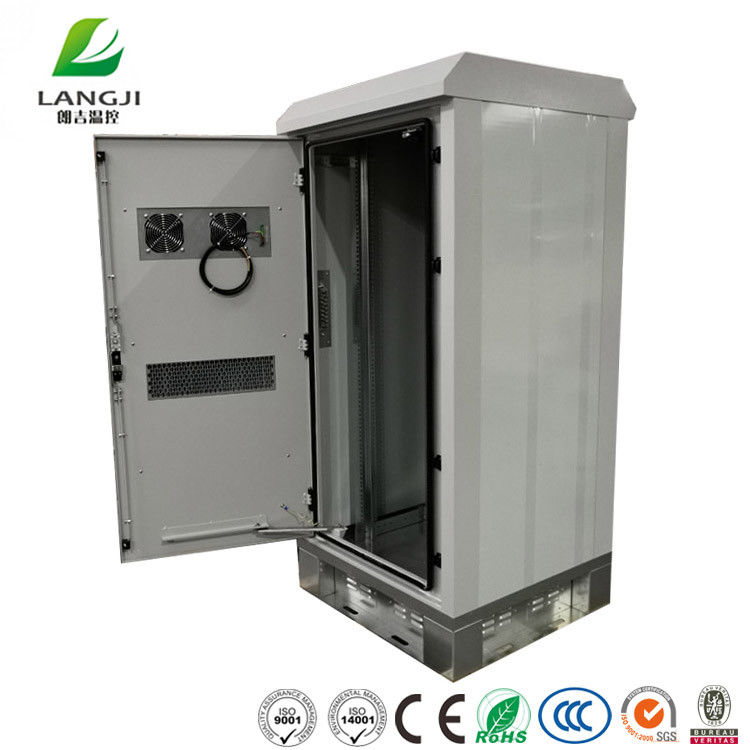 Double Layer 30U Outdoor Telecom Cabinet With Heat Exchanger